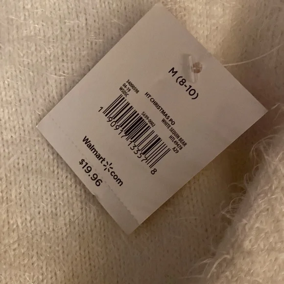 Christmas Holiday Time Long Sleeve Pullover Sequin Relaxed Fit Sweater (Women's) - Picture 5 of 7